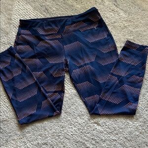 Danskin leggings-large Navy and Peach Leggings